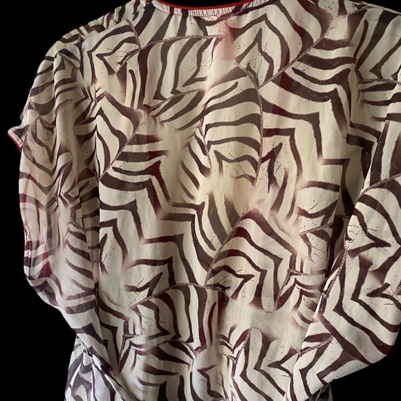 BECCA By Rebecca Virtue Beach Pool Resort Swim Zebra Tunic Cover Up SZ XS/S - Picture 4 of 10